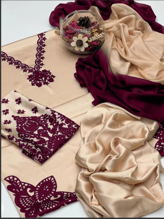 CHINA SILK SKIN MAHROON BUNCH