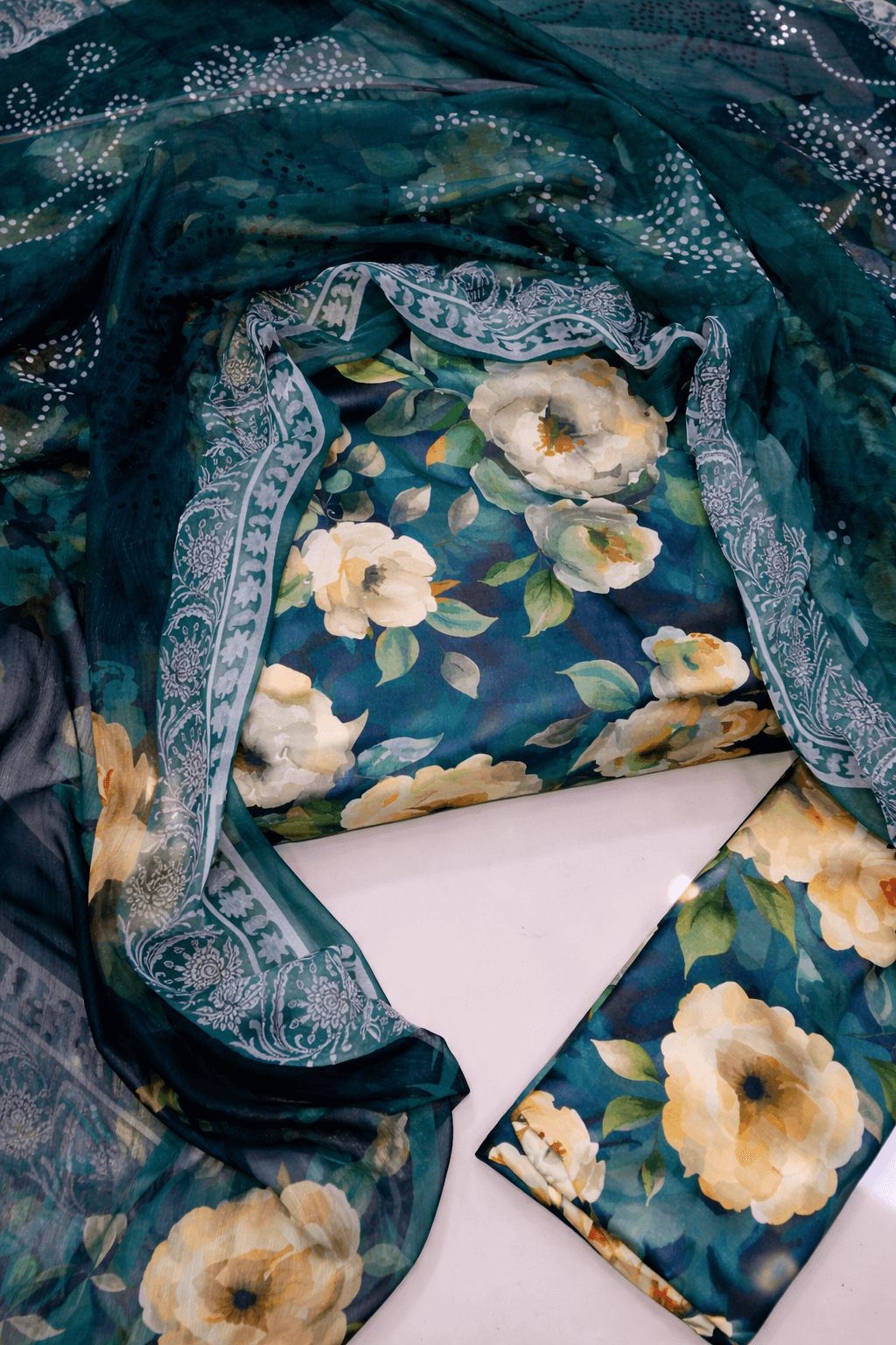 SWISS LAWN PEACOCK FLOWERS