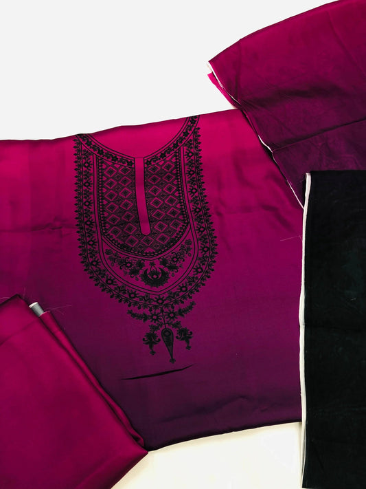 CHINA SILK PURPLE DRESS - SR FABRICS