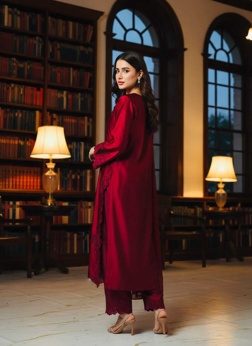 MAHROON 002 SILK PRET