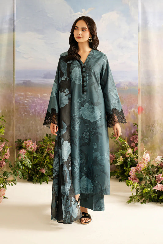 IZNIK SEA BLUE DIGITAL LAWN