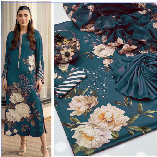ZINC FLOWERS PRINTED SILK