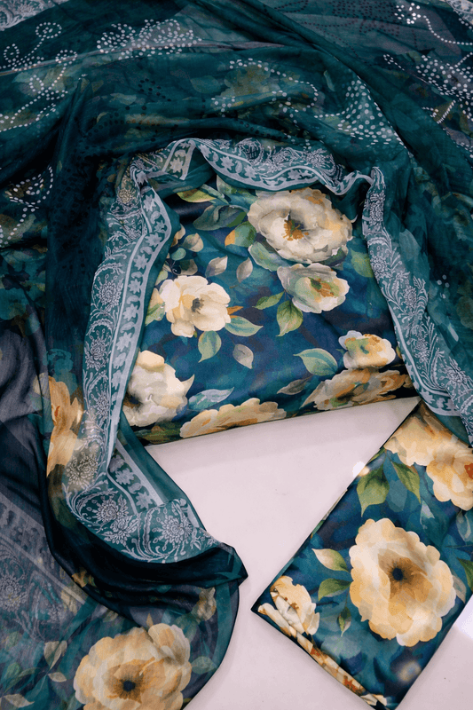 SWISS LAWN PEACOCK FLOWERS