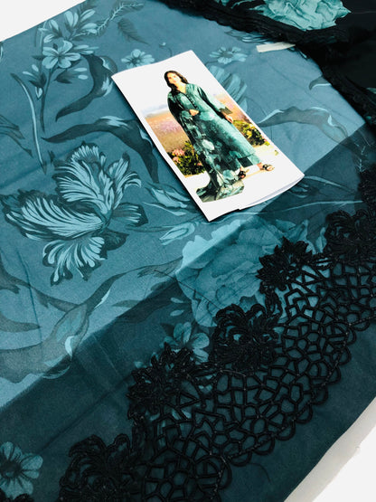 IZNIK SEA BLUE DIGITAL LAWN