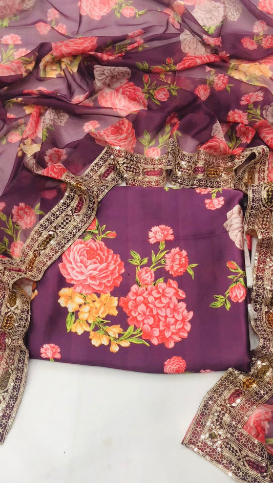 ANEELA PURPLE LUXURY SILK