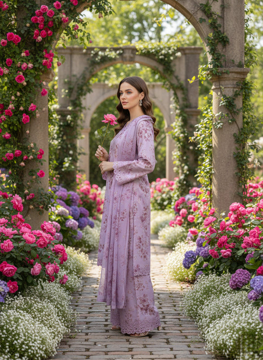 LILAC FLOWERS SILK PRET