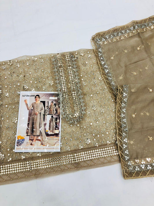AJ BEIGE SHAFOON - SR FABRICS