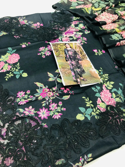 BLACK BLASTER LAWN - SR FABRICS