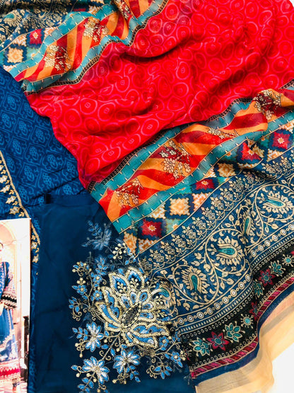 BLUE MB LAWN - SR FABRICS