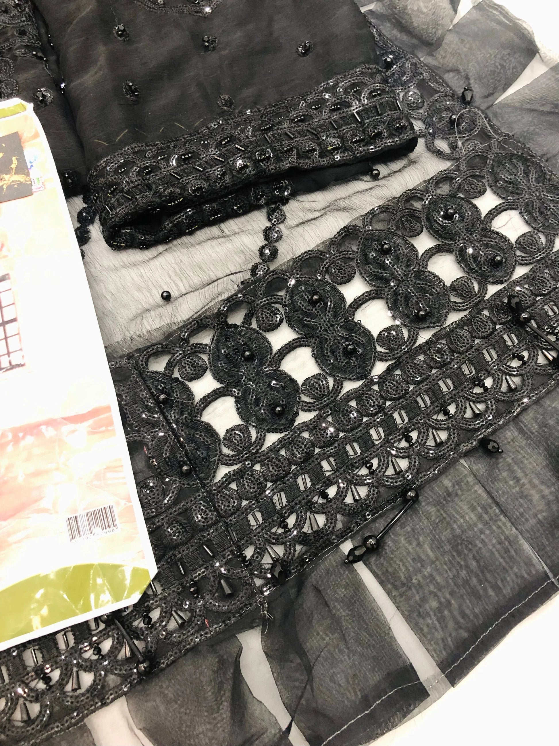EMAAN BLACK CHIFFON - SR FABRICS