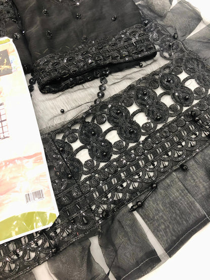 EMAAN BLACK CHIFFON - SR FABRICS