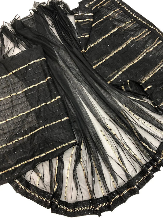 HASEEN BLACK SAREE TWO - SR FABRICS
