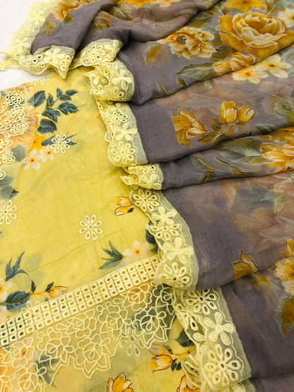 LEMON CHICKEN KARI LAWN - SR FABRICS