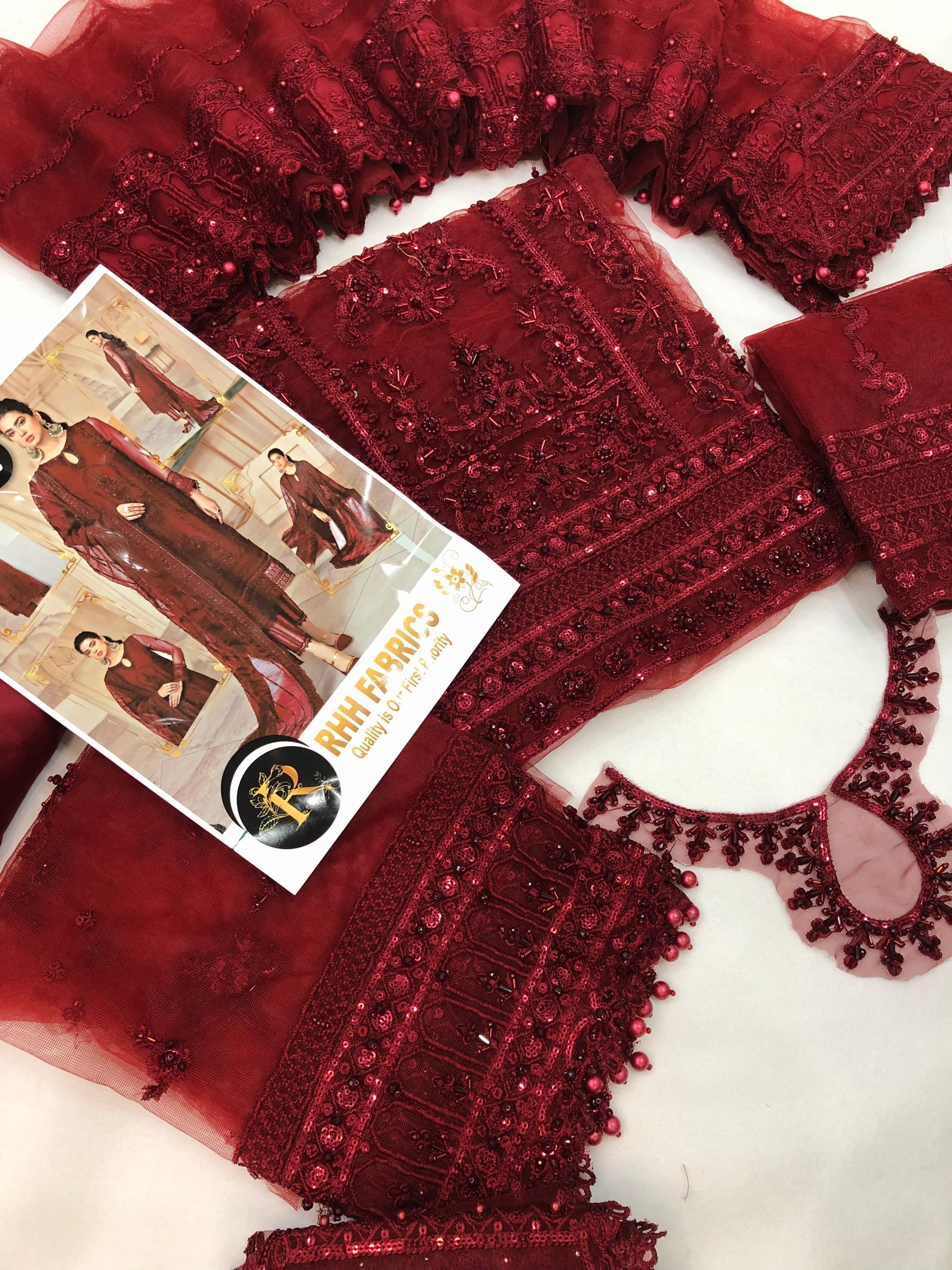 MUSHQ PREMIUM MAHROON..!! - SR FABRICS