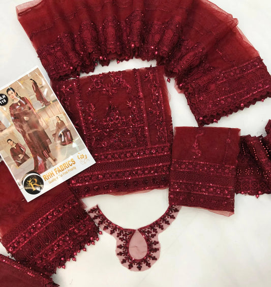 MUSHQ PREMIUM MAHROON..!! - SR FABRICS