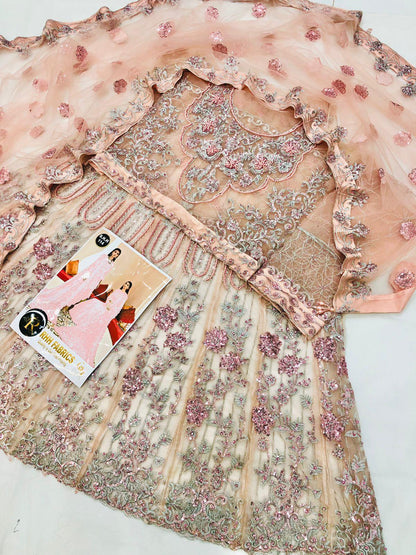 NET PEACH PINK MAKSI 114 - SR FABRICS