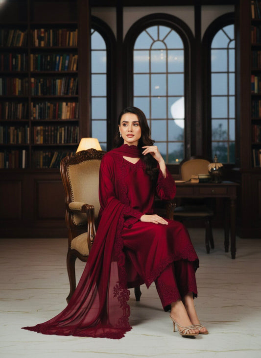 MAHROON 002 SILK PRET