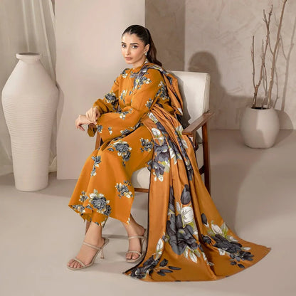 ORANGE LL DIGITAL LAWN - SR FABRICS